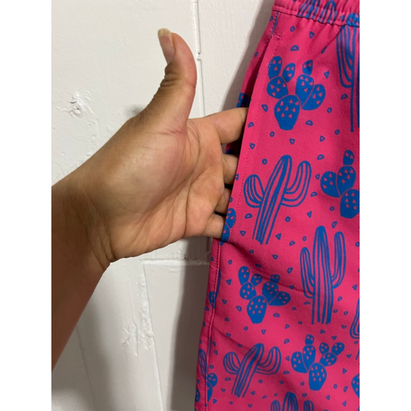 Men's Chubbies Pink Blue Cactus Print Hybrid Swim Shorts M - Picture 2 of 8
